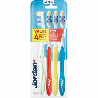 JORDAN TANDENBORSTEL TOTAL CLEAN MEDIUM 4PACK
